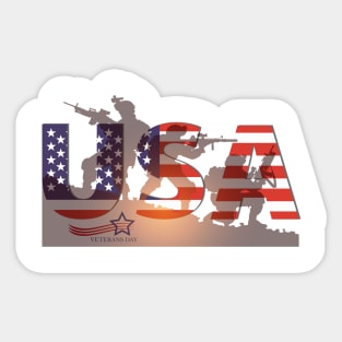 Veteran days USA Sticker